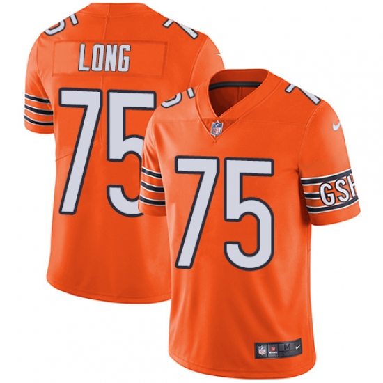 Men's Nike Chicago Bears #75 Kyle Long Elite Orange Rush Vapor Untouchable NFL Jersey - Ujersey