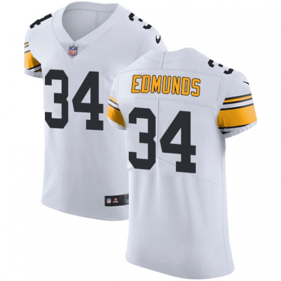 Men's Nike Pittsburgh Steelers #34 Terrell Edmunds White Vapor Untouchable Elite Player NFL Jersey - Ujersey