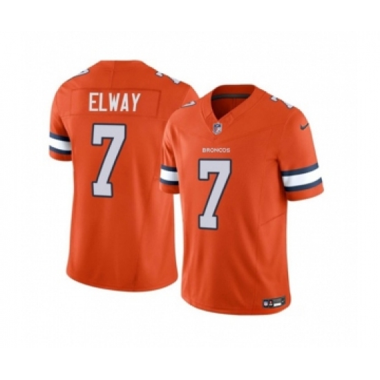 Men's Nike Denver Broncos #7 John Elway Orange 2023 F.U.S.E. Vapor Untouchable Football Stitched Jersey - Ujersey