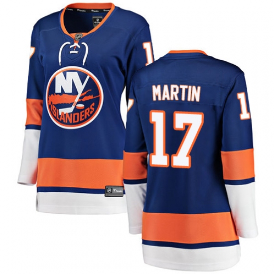 Women's New York Islanders #17 Matt Martin Fanatics Branded Royal Blue Home Breakaway NHL Jersey - Ujersey