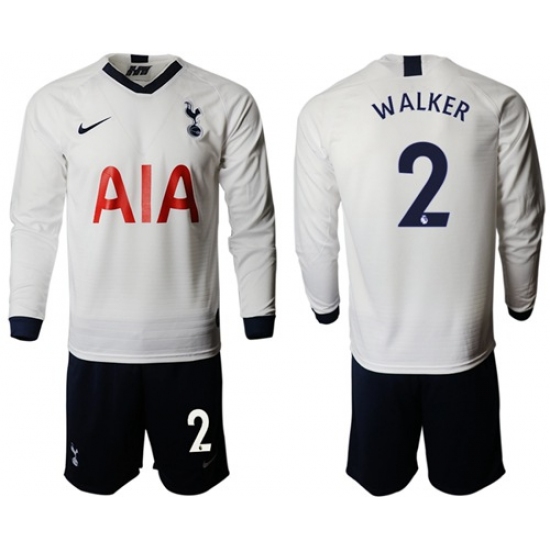 Tottenham Hotspur #2 Walker Home Long Sleeves Soccer Club Jersey