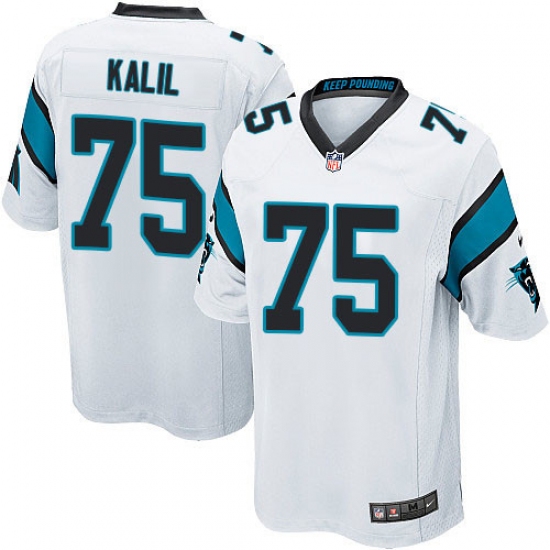 Men's Nike Carolina Panthers #75 Matt Kalil Game White NFL Jersey - Ujersey