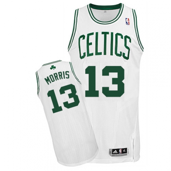 Men's Adidas Boston Celtics #13 Marcus Morris Authentic White Home NBA Jersey - Ujersey