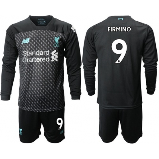 Liverpool #9 Firmino Third Long Sleeves Soccer Club Jersey