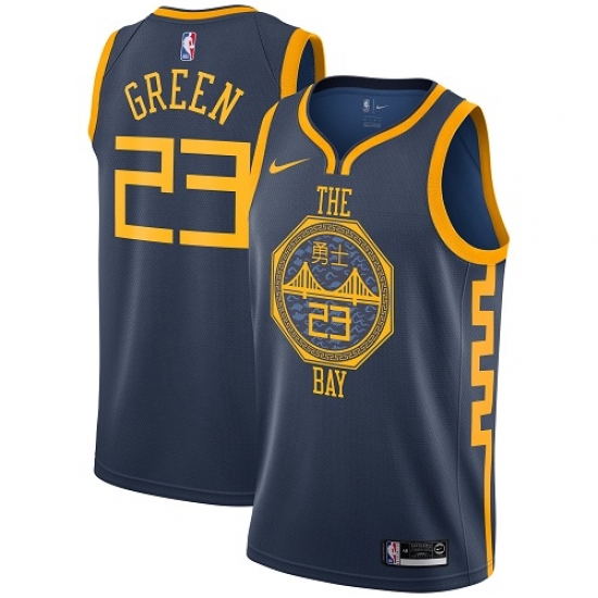 Men's Nike Golden State Warriors #23 Draymond Green Swingman Navy Blue NBA Jersey - City Edition - Ujersey