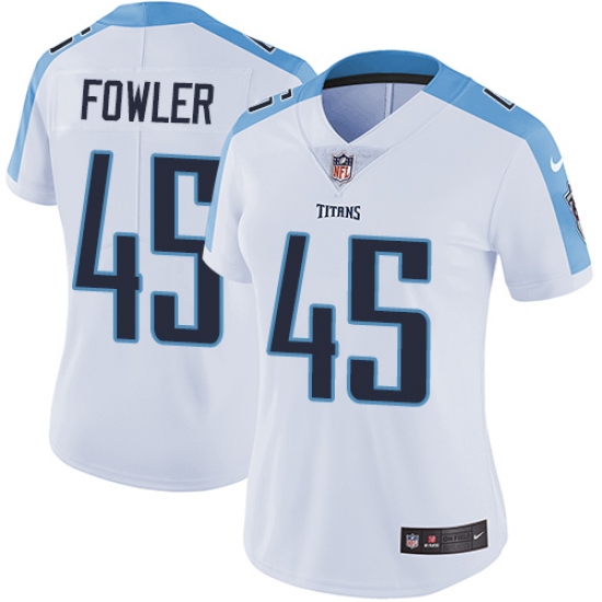 Women's Nike Tennessee Titans #45 Jalston Fowler White Vapor Untouchable Limited Player NFL Jersey - Ujersey