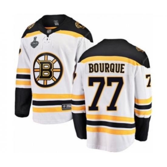 Men's Boston Bruins #77 Ray Bourque Authentic White Away Fanatics Branded Breakaway 2019 Stanley Cup Final Bound Hockey Jersey - Ujersey
