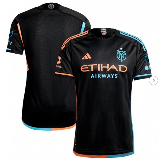 Men's New York City FC adidas Black 2024 24 7 Kit Authentic Jersey - Ujersey