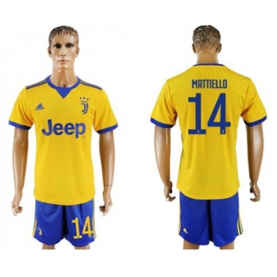Juventus #14 Mattiello Away Soccer Club Jersey