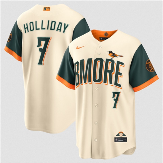 Men's Baltimore Orioles #7 Jackson Holliday Natural 2026 City Connect Stadium Stitched Baseball Jersey - Ujersey