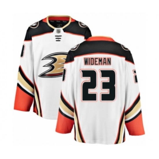 Men's Anaheim Ducks #23 Chris Wideman Authentic White Away Fanatics Branded Breakaway Hockey Jersey - Ujersey