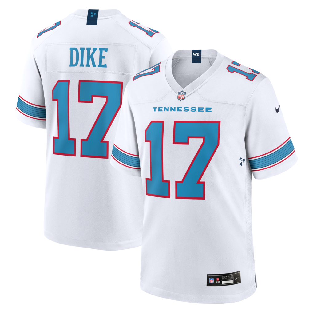 Men's Tennessee Titans Chimere Dike Nike White Game Jersey - SUjersey01