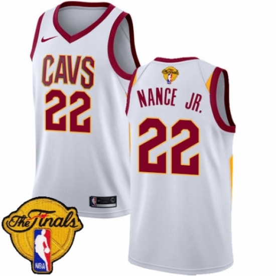 Youth Nike Cleveland Cavaliers #22 Larry Nance Jr. Swingman White 2018 NBA Finals Bound NBA Jersey - Association Edition - Ujersey
