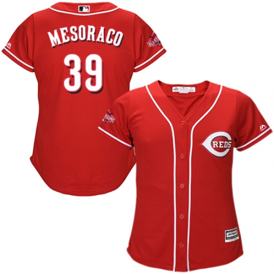 Women's Majestic Cincinnati Reds #39 Devin Mesoraco Authentic Red Alternate Cool Base MLB Jersey - Ujersey