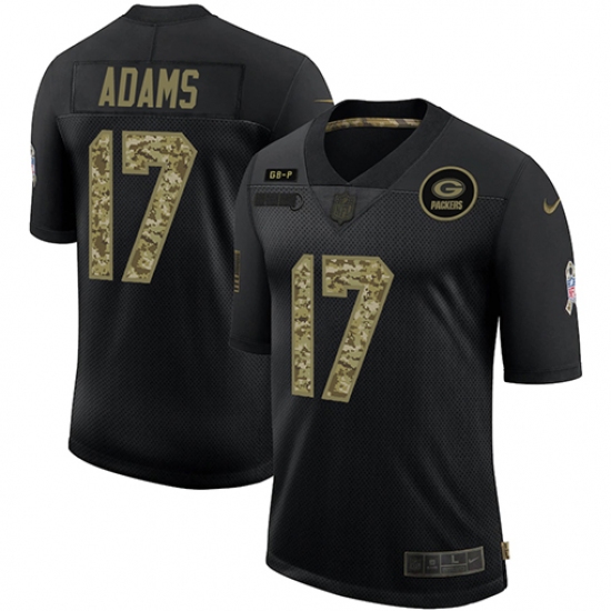 Men's Green Bay Packers #17 Davante Adams Camo 2020 Salute To Service Limited Jersey - Ujersey