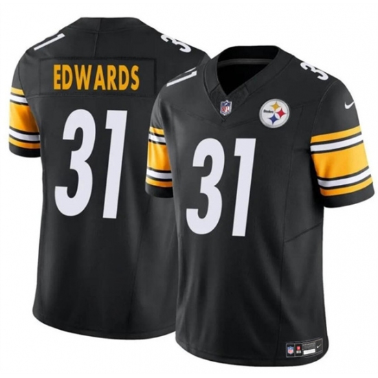 Men's Pittsburgh Steelers #31 Daijun Edwards Black 2024 F.U.S.E. Vapor Untouchable Limited Football Stitched Jersey - Ujersey