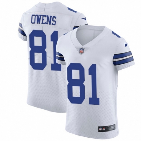 Men's Nike Dallas Cowboys #81 Terrell Owens White Vapor Untouchable Elite Player NFL Jersey - Ujersey