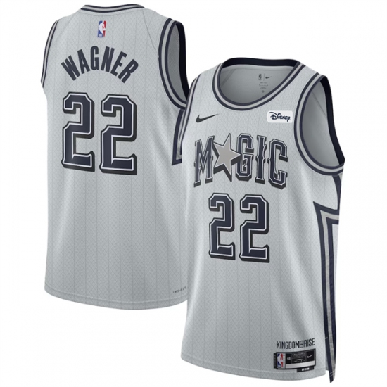 Men's Orlando Magic #22 Franz Wagner Silver 2024-25 City Edition Stitched Basketball Jersey - Ujersey