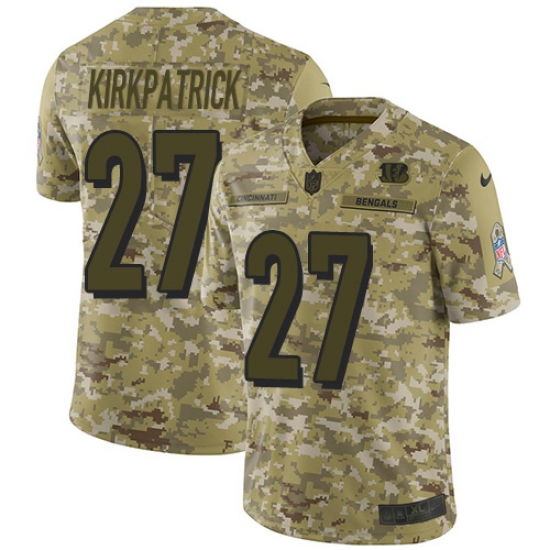 Men's Nike Cincinnati Bengals #27 Dre Kirkpatrick Limited Camo 2018 Salute to Service NFL Jersey - Ujersey