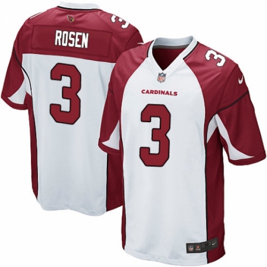 Men's Nike Arizona Cardinals #3 Josh Rosen Game White NFL Jersey - Ujersey