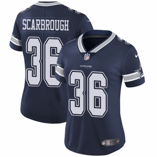 Women's Nike Dallas Cowboys #36 Bo Scarbrough Navy Blue Team Color Vapor Untouchable Limited Player NFL Jersey - Ujersey