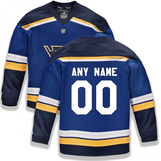 Youth St. Louis Blues Fanatics Branded Blue Home Replica Custom Jersey - Ujersey