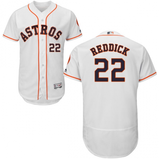 Men's Majestic Houston Astros #22 Josh Reddick White Flexbase Authentic Collection MLB Jersey - Ujersey
