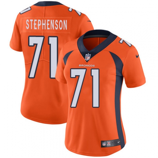 Women's Nike Denver Broncos #71 Donald Stephenson Elite Orange Team Color NFL Jersey - Ujersey