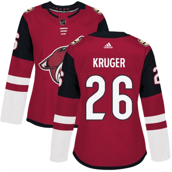 Women's Adidas Arizona Coyotes #26 Marcus Kruger Authentic Burgundy Red Home NHL Jersey - Ujersey