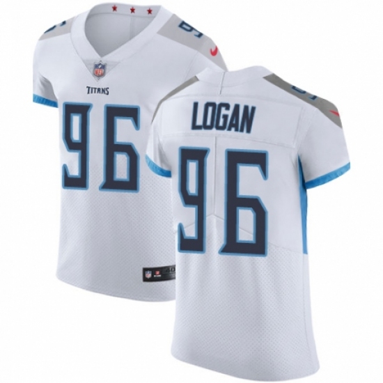 Men's Nike Tennessee Titans #96 Bennie Logan White Vapor Untouchable Elite Player NFL Jersey - Ujersey