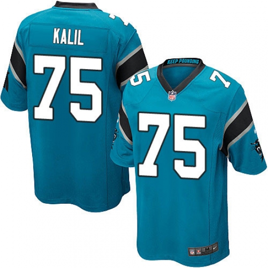 Men's Nike Carolina Panthers #75 Matt Kalil Game Blue Alternate NFL Jersey - Ujersey