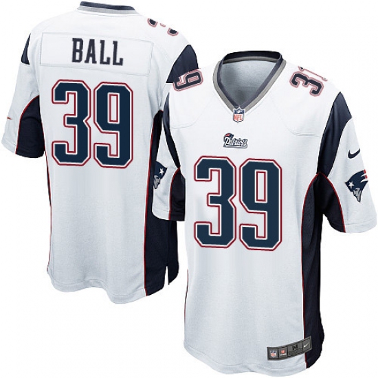Men's Nike New England Patriots #39 Montee Ball Game White NFL Jersey - Ujersey