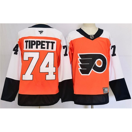 Men's Philadelphia Flyers #74 Owen Tippett Orange 2024 Stitched Jersey - Ujersey