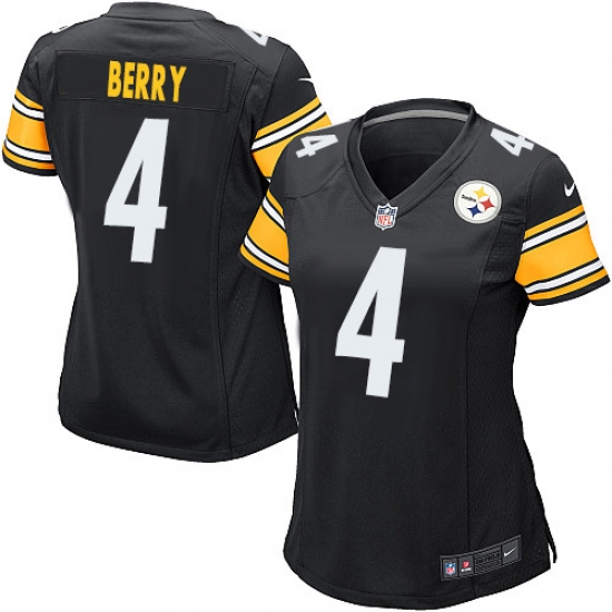 Women's Nike Pittsburgh Steelers #4 Jordan Berry Game Black Team Color NFL Jersey - Ujersey