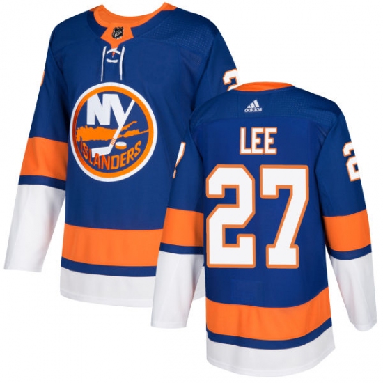 Men's Adidas New York Islanders #27 Anders Lee Premier Royal Blue Home NHL Jersey - Ujersey