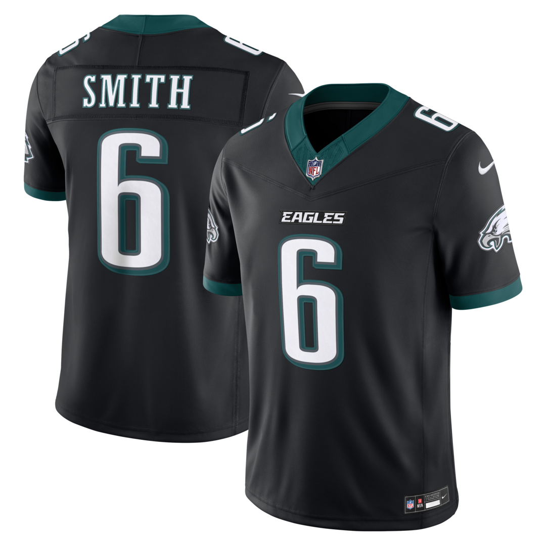 Men's Philadelphia Eagles DeVonta Smith Nike Black Alternate Vapor F.U.S.E. Stitched Limited Jersey - Ujersey