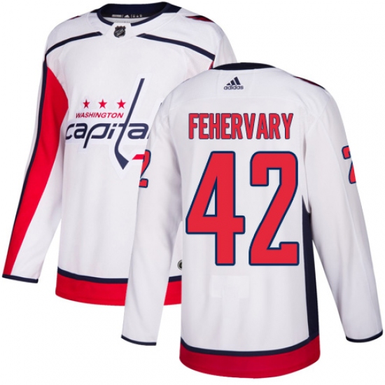 Youth Adidas Washington Capitals #42 Martin Fehervary Authentic White Away NHL Jersey - Ujersey