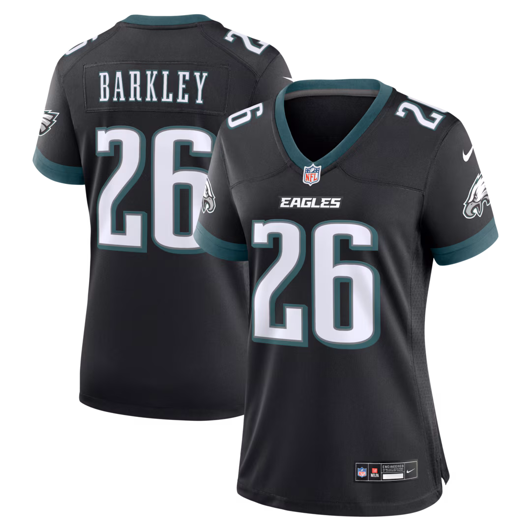 Women's Philadelphia Eagles Saquon Barkley Nike Black Alternate Game Jersey