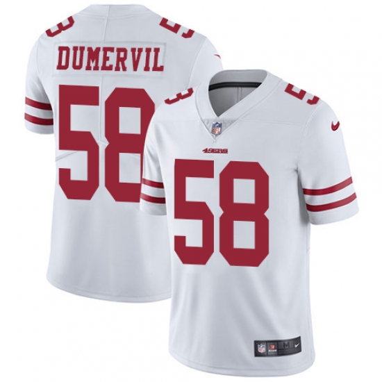 Youth Nike San Francisco 49ers #58 Elvis Dumervil Elite White NFL Jersey - Ujersey