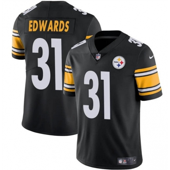 Men's Pittsburgh Steelers #31 Daijun Edwards Black Vapor Untouchable Limited Football Stitched Jersey - Ujersey
