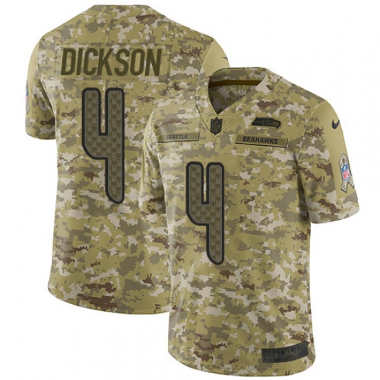 Youth Nike Seattle Seahawks #4 Michael Dickson Limited Camo 2018 Salute to Service NFL Jersey - Ujersey