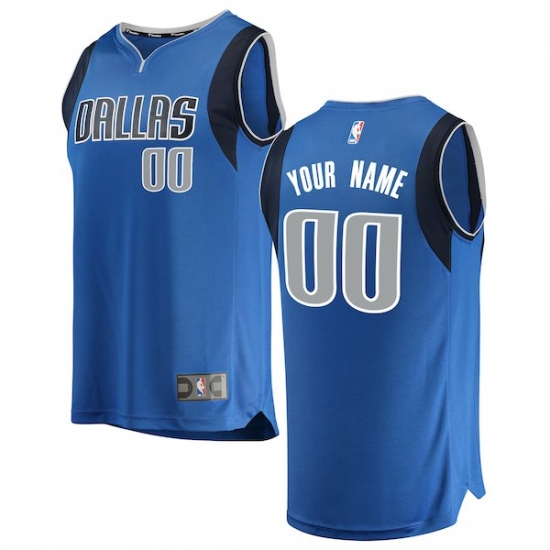 Men's Dallas Mavericks Fanatics Branded Blue Fast Break Custom Replica Jersey - Icon Edition - Ujersey