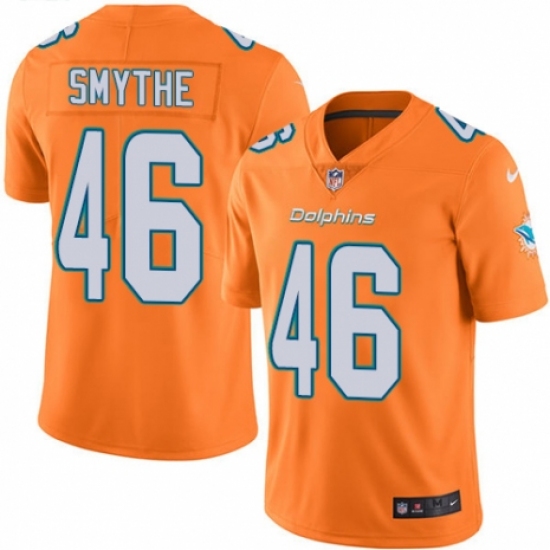 Youth Nike Miami Dolphins #46 Durham Smythe Limited Orange Rush Vapor Untouchable NFL Jersey - Ujersey