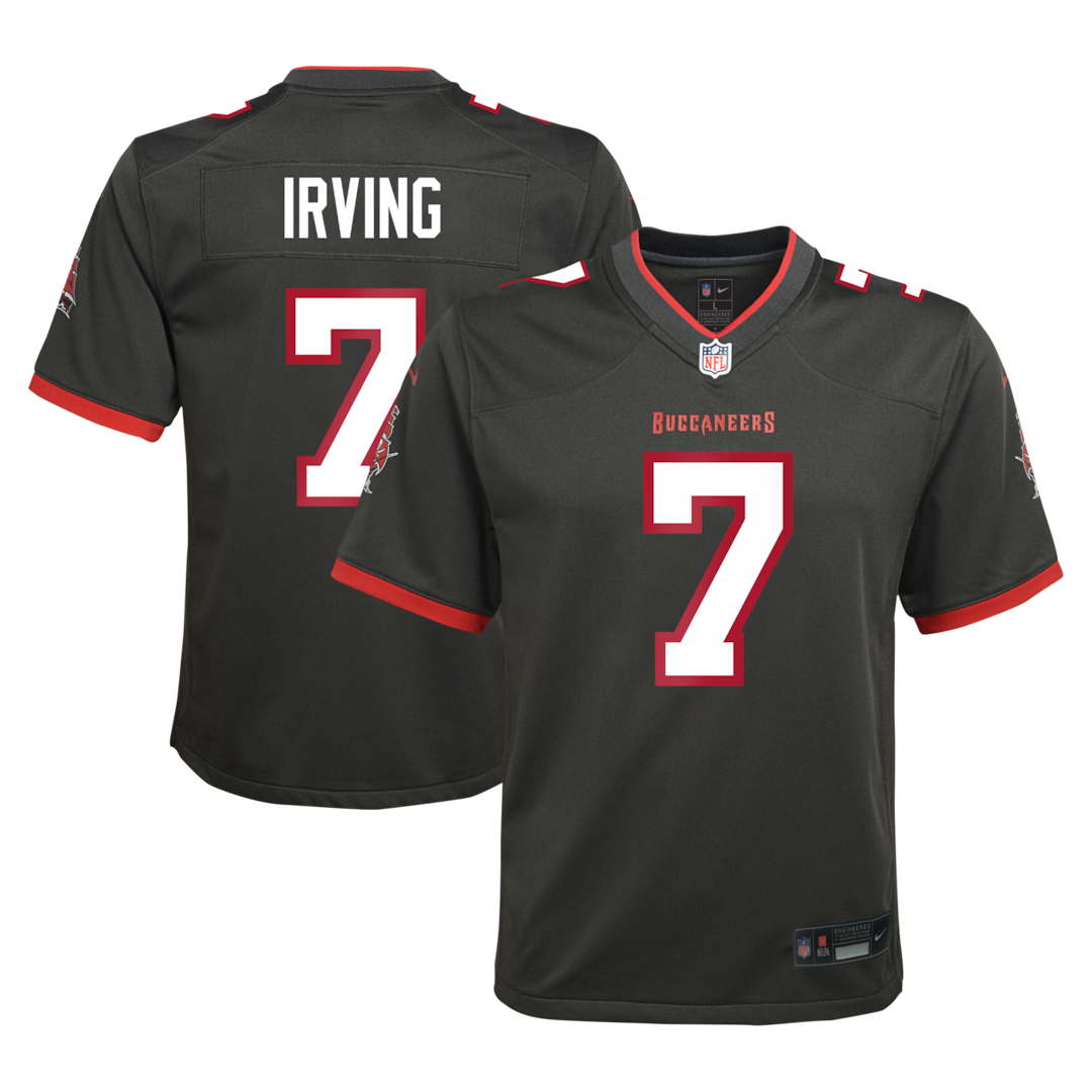 Youth Tampa Bay Buccaneers Bucky Irving Nike Pewter Alternate Game Jersey - Ujersey