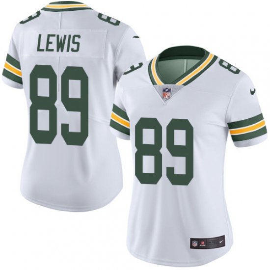 Women's Nike Green Bay Packers #89 Marcedes Lewis White Vapor Untouchable Limited Player NFL Jersey - Ujersey