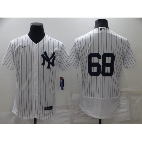 Men's New York Yankees #68 Dellin Betances White Home Stitched MLB Majestic Flex Base Jersey - Ujersey