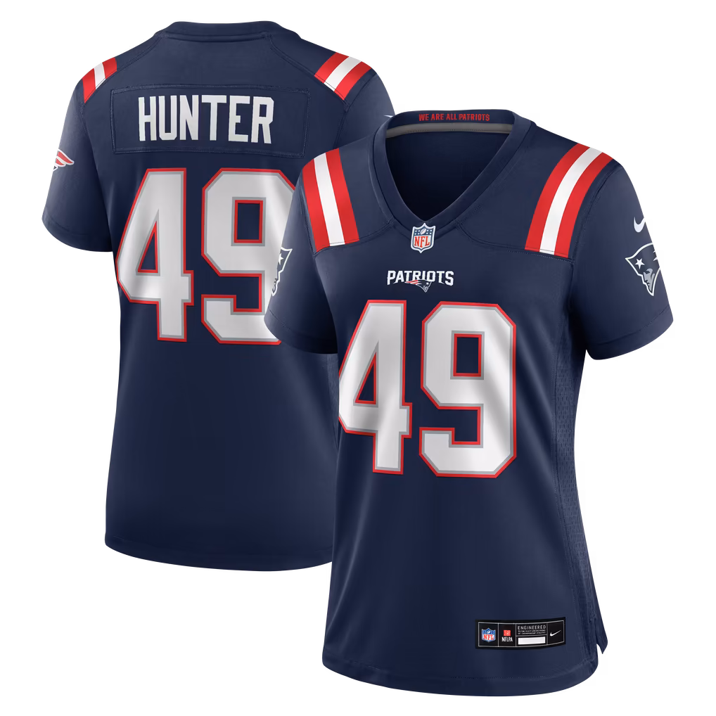 Women's New England Patriots Erick Hunter Nike Navy Team Game Jersey - Ujersey
