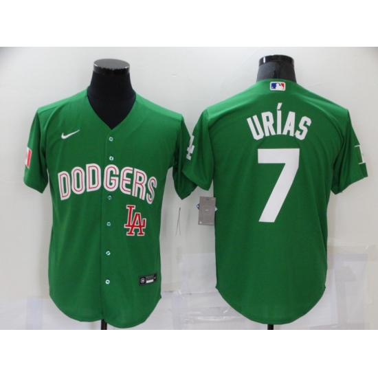 Men's Los Angeles Dodgers #7 Julio Urias Green Game Jersey - Ujersey