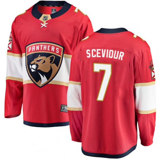 Men's Florida Panthers #7 Colton Sceviour Fanatics Branded Red Home Breakaway NHL Jersey - Ujersey