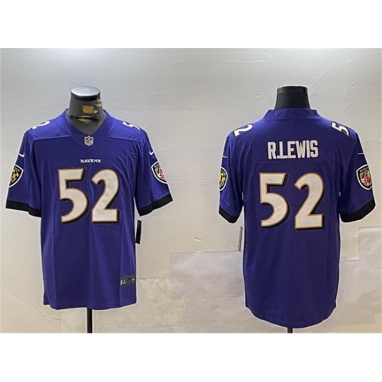 Men's Baltimore Ravens #52 Ray Lewis Purple Vapor Untouchable Limited Football Jersey - Ujersey